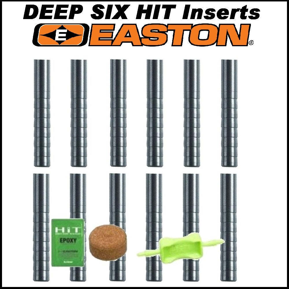 Easton Deep Six Steel G HIT Inserts Injexion 20 Grain 12 Pack 