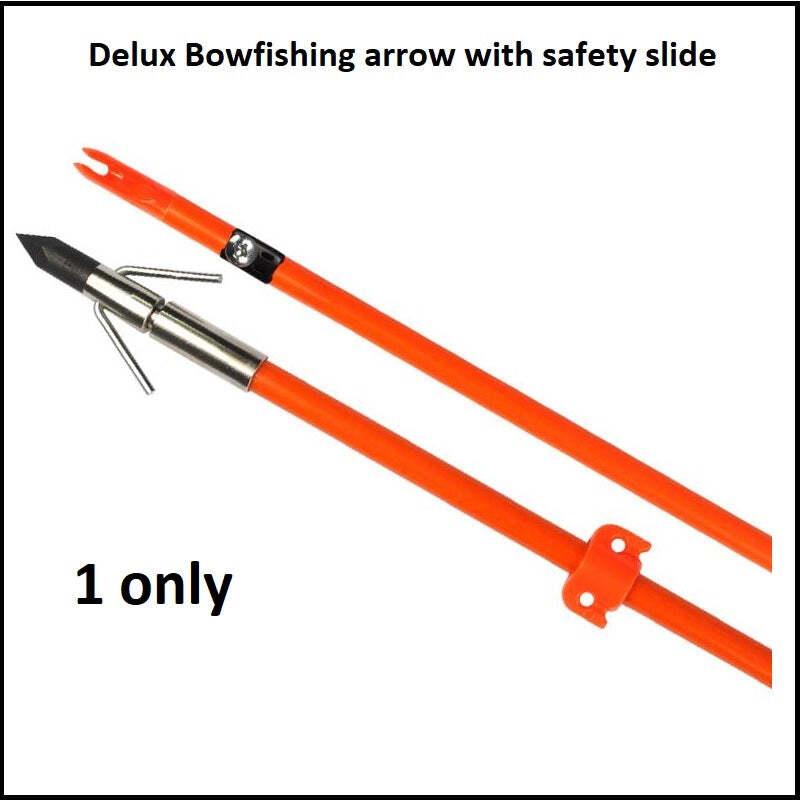 Bowfishing Arrow with safety slide and head - Cajun