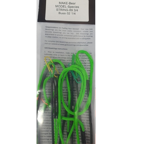 Bear Species String and cable Set Neon Green