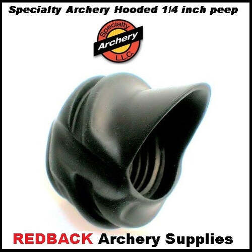 Specialty Archery 1/4 inch Large Hooded 37 degree Peep
