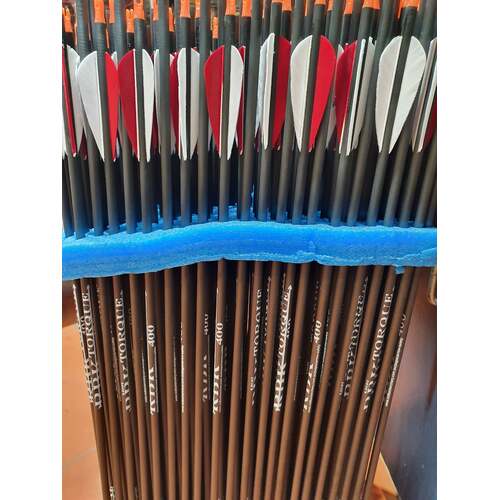 12 RBK Torque carbon Arrows made with feathers (400)