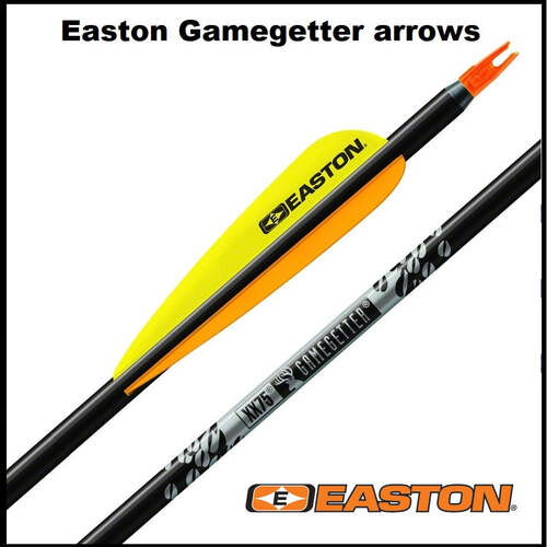 Easton Gamegetter arrows 1 Dz with feathers