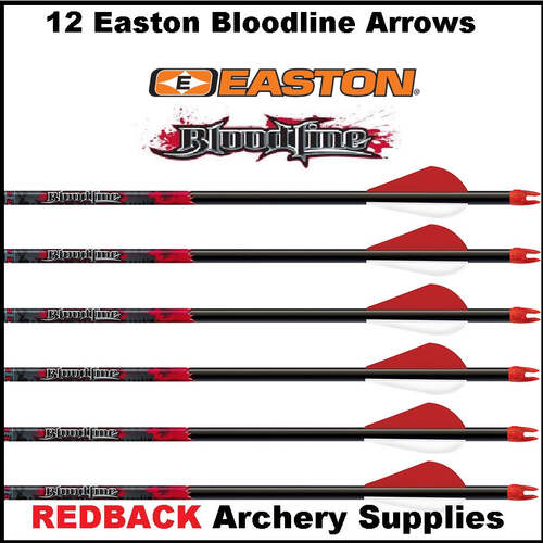 12 Easton Bloodline Arrows made with blazer vanes