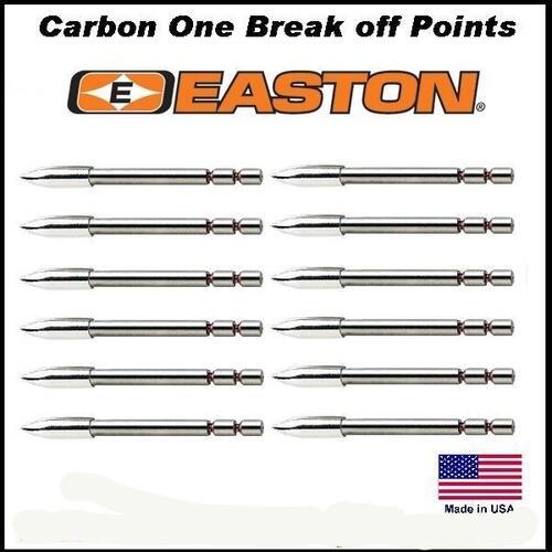 Easton Carbon One Stainless Steel Break Off Points 12pk