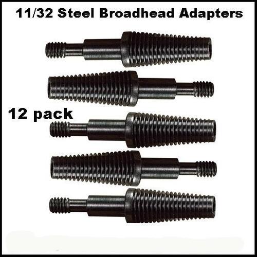 Steel Broadhead Adapters 11/32 Screw-In 12pk