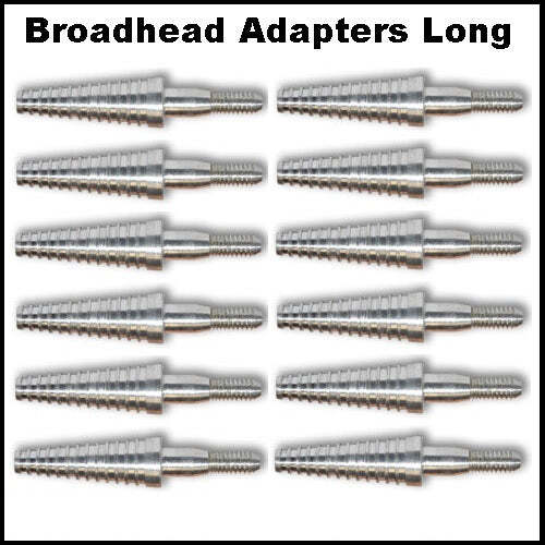Aluminum Screw-In Broadhead Adapters 12pk