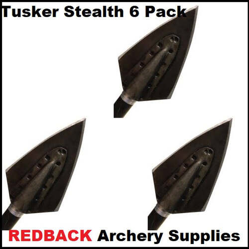 3 Razor Sharp Tusker Stealth Broadheads 145grn