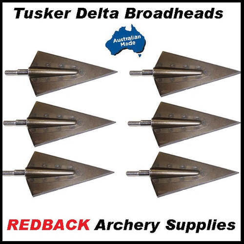 Tusker Delta Screw on Broadheads 6 pack 195 grains